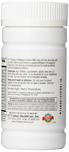 21st Century Prenatal Tablets, 60 Count (Pack of 3)